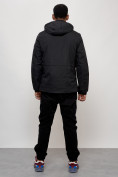 Купить Куртка спортивная мужская весенняя с капюшоном черного цвета 88022Ch, фото 13