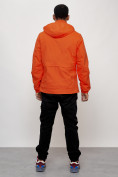 Купить Куртка спортивная мужская весенняя с капюшоном оранжевого цвета 88022O, фото 13
