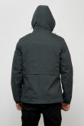 Купить Куртка спортивная мужская весенняя с капюшоном темно-серого цвета 88022TC, фото 9