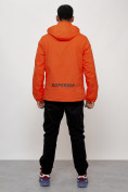 Купить Куртка спортивная мужская весенняя с капюшоном оранжевого цвета 88023O, фото 13