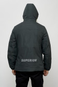 Купить Куртка спортивная мужская весенняя с капюшоном темно-серого цвета 88023TC, фото 9