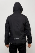 Купить Куртка спортивная мужская весенняя с капюшоном черного цвета 88025Ch, фото 14