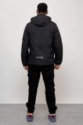 Купить Куртка спортивная мужская весенняя с капюшоном черного цвета 88025Ch, фото 9