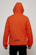 Купить Куртка спортивная мужская весенняя с капюшоном оранжевого цвета 88025O, фото 6