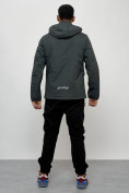 Купить Куртка спортивная мужская весенняя с капюшоном темно-серого цвета 88025TC, фото 12