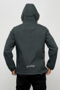 Купить Куртка спортивная мужская весенняя с капюшоном темно-серого цвета 88025TC, фото 8