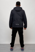 Купить Куртка спортивная мужская весенняя с капюшоном темно-синего цвета 88025TS, фото 13