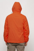 Купить Куртка спортивная мужская весенняя с капюшоном оранжевого цвета 88026O, фото 14