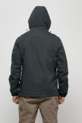 Купить Куртка спортивная мужская весенняя с капюшоном темно-серого цвета 88026TC, фото 14