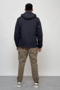 Купить Куртка спортивная мужская весенняя с капюшоном темно-синего цвета 88026TS, фото 10
