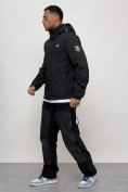Купить Куртка спортивная мужская весенняя с капюшоном черного цвета 88027Ch, фото 12