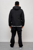 Купить Куртка спортивная мужская весенняя с капюшоном черного цвета 88027Ch, фото 14