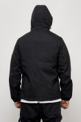 Купить Куртка спортивная мужская весенняя с капюшоном черного цвета 88027Ch, фото 5