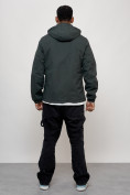 Купить Куртка спортивная мужская весенняя с капюшоном темно-серого цвета 88027TC, фото 10