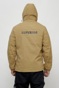 Купить Куртка спортивная мужская весенняя с капюшоном бежевого цвета 88028B, фото 4