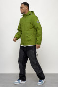 Купить Куртка спортивная мужская весенняя с капюшоном зеленого цвета 88028Z, фото 2