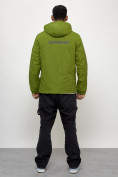 Купить Куртка спортивная мужская весенняя с капюшоном зеленого цвета 88028Z, фото 4