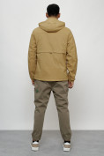 Купить Куртка спортивная мужская весенняя с капюшоном бежевого цвета 88029B, фото 4