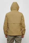 Купить Куртка спортивная мужская весенняя с капюшоном бежевого цвета 88029B, фото 8