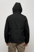 Купить Куртка спортивная мужская весенняя с капюшоном черного цвета 88029Ch, фото 12