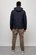 Купить Куртка спортивная мужская весенняя с капюшоном темно-синего цвета 88029TS, фото 11