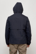 Купить Куртка спортивная мужская весенняя с капюшоном темно-синего цвета 88029TS, фото 13