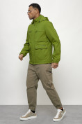 Купить Куртка спортивная мужская весенняя с капюшоном зеленого цвета 88029Z, фото 10