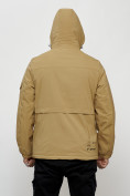 Купить Куртка спортивная мужская весенняя с капюшоном бежевого цвета 88030B, фото 9