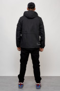 Купить Куртка спортивная мужская весенняя с капюшоном черного цвета 88030Ch, фото 11