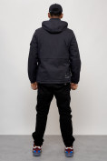 Купить Куртка спортивная мужская весенняя с капюшоном темно-синего цвета 88030TS, фото 9