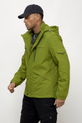 Купить Куртка спортивная мужская весенняя с капюшоном зеленого цвета 88030Z, фото 2