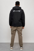Купить Куртка спортивная мужская весенняя с капюшоном черного цвета 88031Ch, фото 4