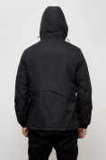 Купить Куртка спортивная мужская весенняя с капюшоном черного цвета 88032Ch, фото 13