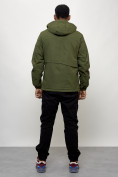 Купить Куртка спортивная мужская весенняя с капюшоном цвета хаки 88032Kh, фото 11