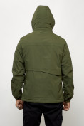 Купить Куртка спортивная мужская весенняя с капюшоном цвета хаки 88032Kh, фото 13
