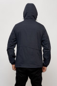 Купить Куртка спортивная мужская весенняя с капюшоном темно-синего цвета 88032TS, фото 12
