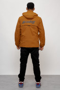 Купить Куртка спортивная мужская весенняя с капюшоном горчичного цвета 88033G, фото 3