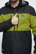 Купить Куртка спортивная мужская с капюшоном черного цвета 8808Ch, фото 11