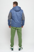 Купить Куртка спортивная мужская с капюшоном синего цвета 8808S, фото 5