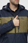 Купить Куртка спортивная мужская с капюшоном темно-синего цвета 8808TS, фото 11