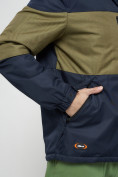 Купить Куртка спортивная мужская с капюшоном темно-синего цвета 8808TS, фото 12