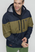 Купить Куртка спортивная мужская с капюшоном темно-синего цвета 8808TS, фото 8