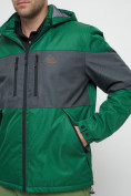 Купить Куртка спортивная мужская с капюшоном зеленого цвета 8808Z, фото 11