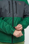 Купить Куртка спортивная мужская с капюшоном зеленого цвета 8808Z, фото 14