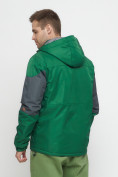Купить Куртка спортивная мужская с капюшоном зеленого цвета 8808Z, фото 15