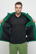 Купить Куртка спортивная мужская с капюшоном зеленого цвета 8808Z, фото 17