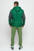 Купить Куртка спортивная мужская с капюшоном зеленого цвета 8808Z, фото 4