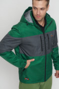 Купить Куртка спортивная мужская с капюшоном зеленого цвета 8808Z, фото 7