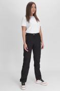 Купить Утепленные спортивные брюки женские черного цвета 88148Ch, фото 6