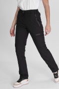 Купить Утепленные спортивные брюки женские черного цвета 88148Ch, фото 9
